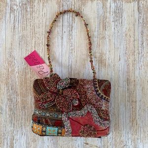 Embellished flower handbag/Clutch NWT